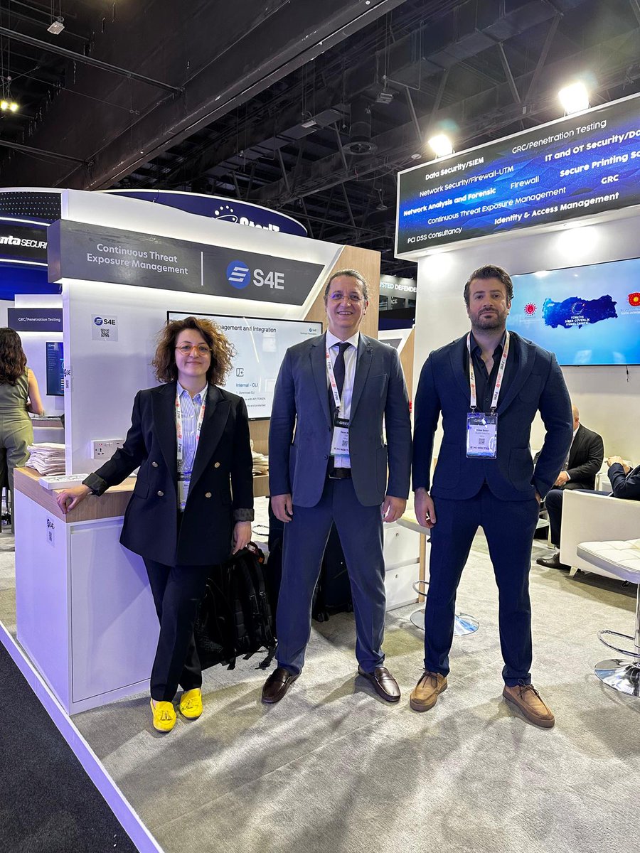 We’re live at #GISEC2025!

📍 Dubai World Trade Centre 
📅 6–8 May 2025
📌 Find us at the Turkish Pavilion – Hall 7, Stand C50-4

Explore AI-powered CTEM for real-time digital asset protection.

#S4E #CyberSecurity #CTEM
