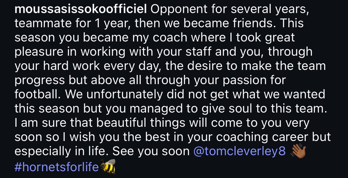 Moussa Sissoko on Tom Cleverley…

#watfordfc