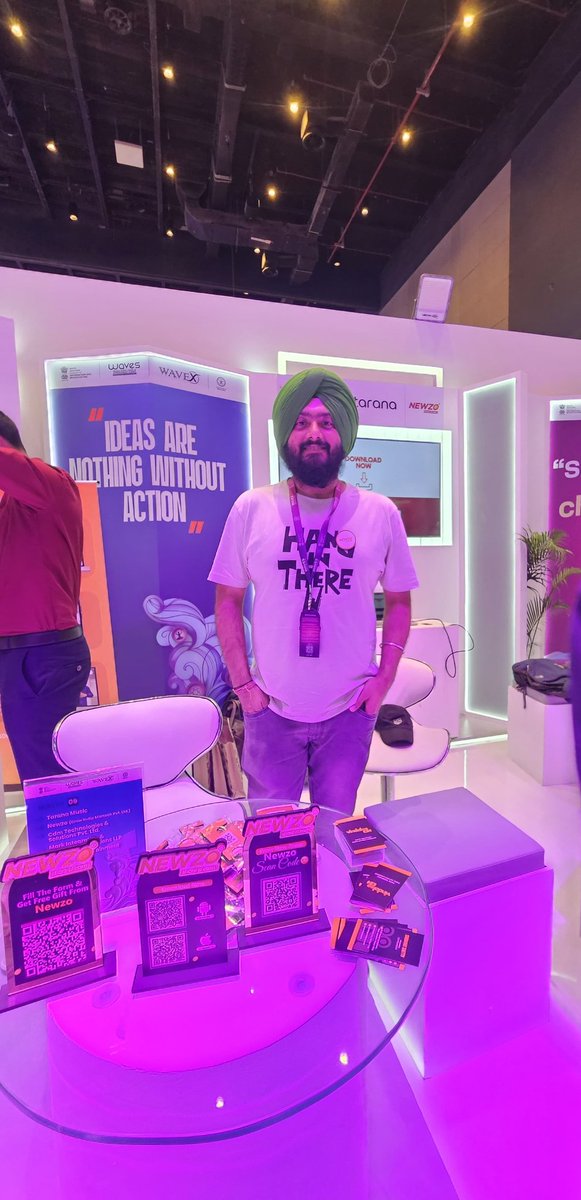 amandeep14's tweet photo. Just wrapped 4 power-packed days at #WavesSummit2025 in Mumbai!
Our startup @NewzoApp exhibited alongside India’s boldest content & tech creators at the stunning Jio World Centre.
Grateful to @MIB_India & @narendramodi for this visionary platform! #CreateInIndia https://t.co/2OoA13mJGP