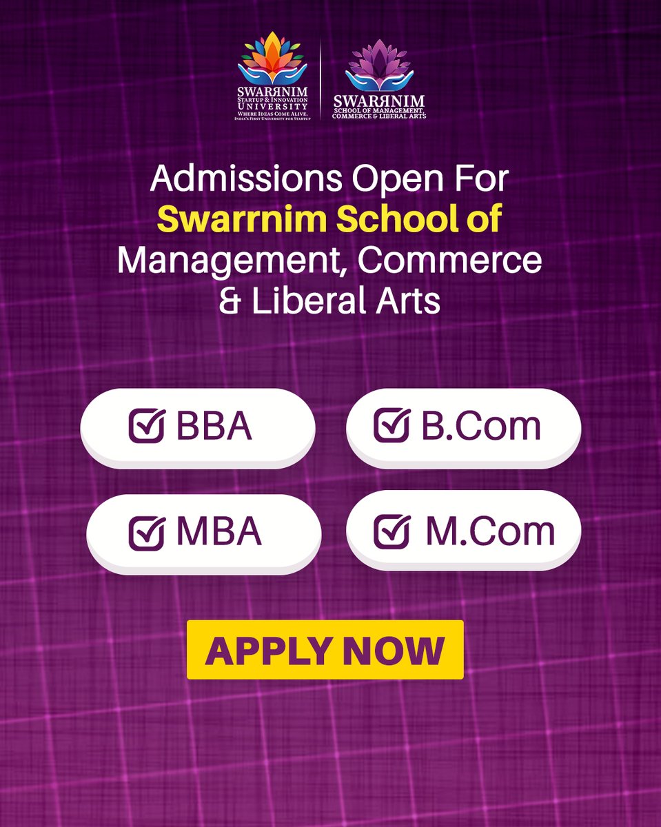 SwarrnimUni's tweet image. Ever wondered what studying Commerce &amp;amp; Management at India&apos;s First University for Startup feels like?  Swipe through to experience a learning journey tailored just for you!
.
#SwarrnimUniversity #StartupUniversity #CommerceAndManagement #BBAAdmissions #MBAAdmissions