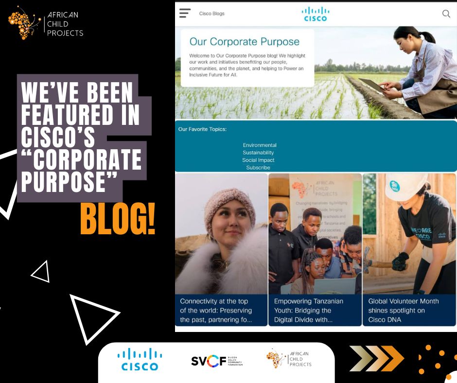 Join us on this week’s journey at African Child Academy! We’re excited to share two highlights: our feature in Cisco’s “Our Corporate Purpose” blog and the launch of our empowering new article. Dive deeper into our story and vision by clicking the link 👇🏽👇🏽cs.co/9009FofvJ