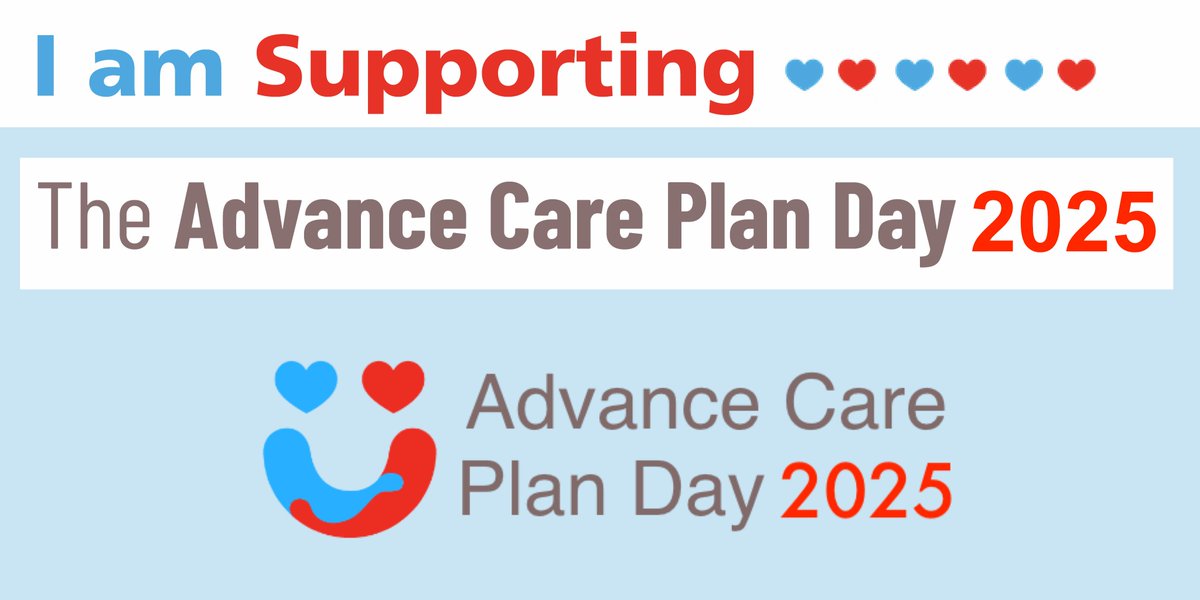 Happy Advance Care Plan Day 2025. Whatever plans you make, events you are involved with or resources you share... Have an amazing day 😻

AdvanceCarePlanDay.org 

#ACPDAy2025 #DyingMattersAwarenessWeek