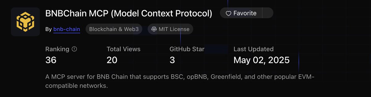 BlockMCP_AI's tweet image. 🚀 We&apos;re thrilled to announce that the @BNBCHAIN  MCP server is now live on blockmcp.ai! 🌟 Experience the best and smoothest BNBchain MCP server like never before. Don’t miss out, come try it now!  @cz_binance @heyibinance  💻✨blockmcp.ai/list/732406132… #BNBchain…