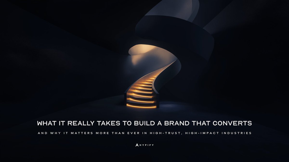 Your brand isn’t how you look.

It’s how well every part of your business communicates, together.

And in high-trust industries, that alignment isn’t optional.

It’s everything.

Here's what it really takes to build a brand that converts.

#b2bmarketing

hypifymedia.com/blog-posts/wha…