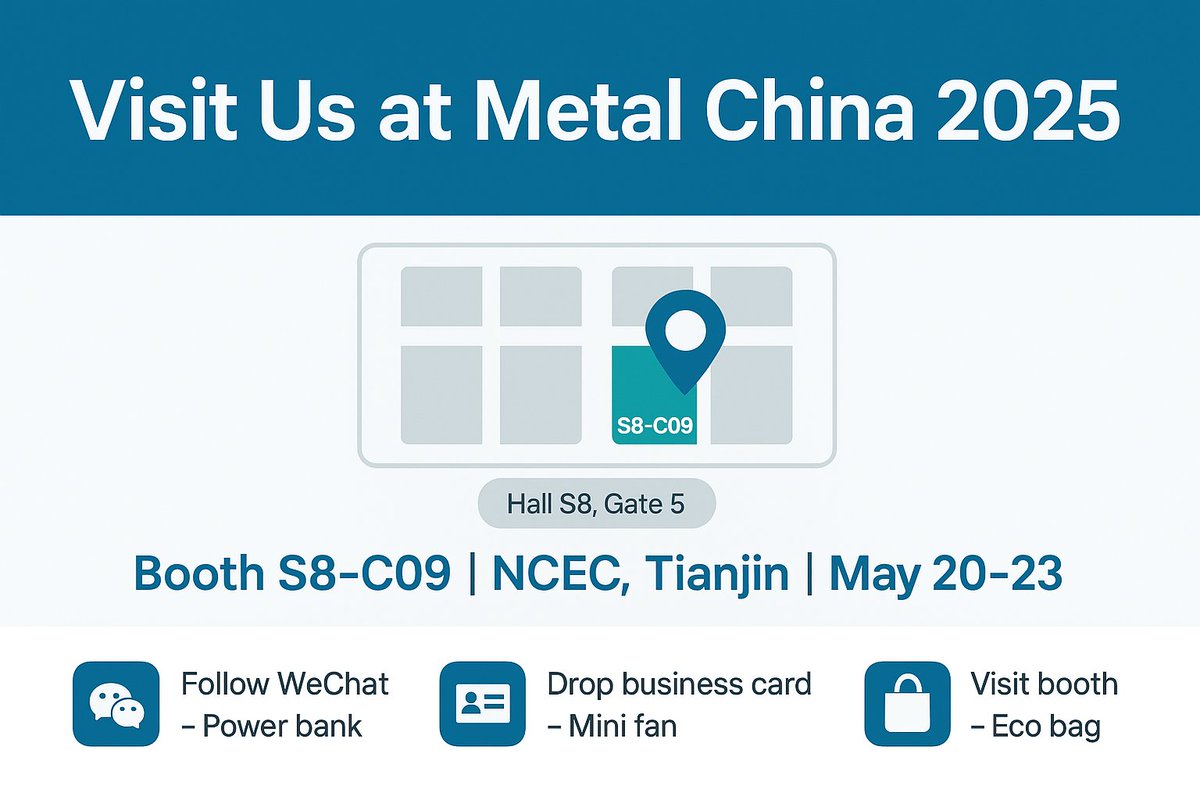AnycastingSW_JP's tweet photo. 📢Metal China 2025 に出展します！
📍ブース番号：S8-C09（Hall S8, Gate 5）
📅2025年5月20日〜23日｜天津 NCEC
鋳造シミュレーションの未来を体験してください！
🎁WeChatフォロー → モバイルバッテリー
🎁名刺投函 → ミニファン
🎁来場者限定 → エコバッグ https://t.co/PPpSCSE42u