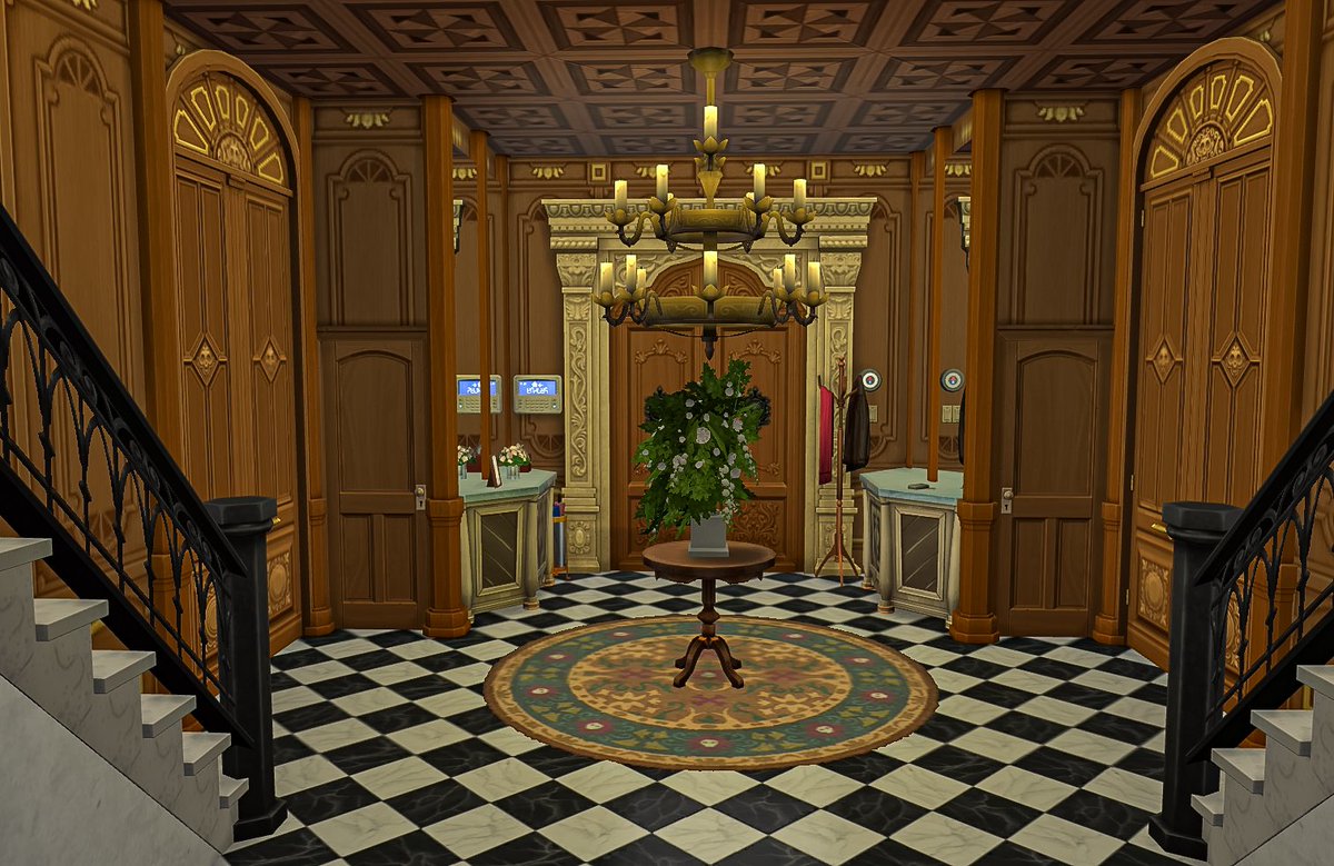asimialex's tweet image. Here are some interior shots of "Everlast Manor"
The grand entry hall, the living room, the dining room and the study.
#TheSims #TheSims4 #ShowUsYourBuilds @TheSimmersSquad @TheSims
