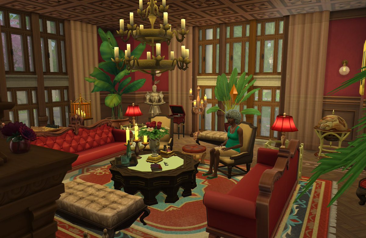 asimialex's tweet image. Here are some interior shots of "Everlast Manor"
The grand entry hall, the living room, the dining room and the study.
#TheSims #TheSims4 #ShowUsYourBuilds @TheSimmersSquad @TheSims