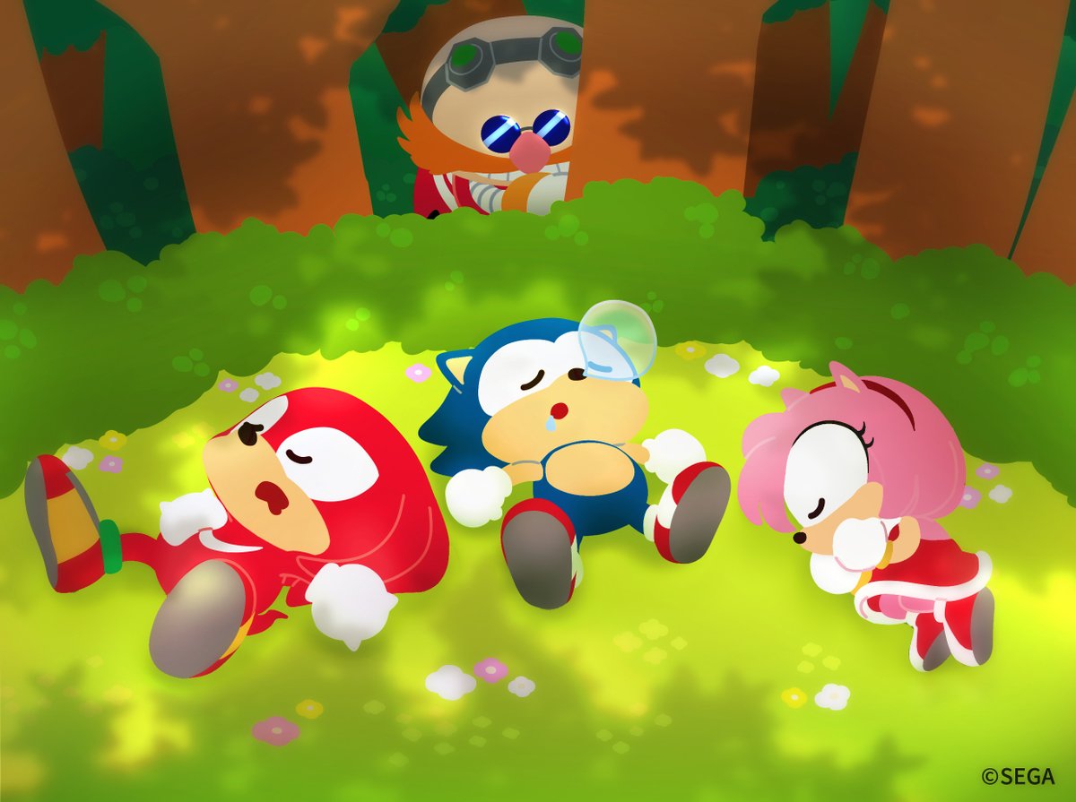 「くさのベッドでおひるね　ゆめに　へんなタマゴでた」
#ソニフレ絵日記