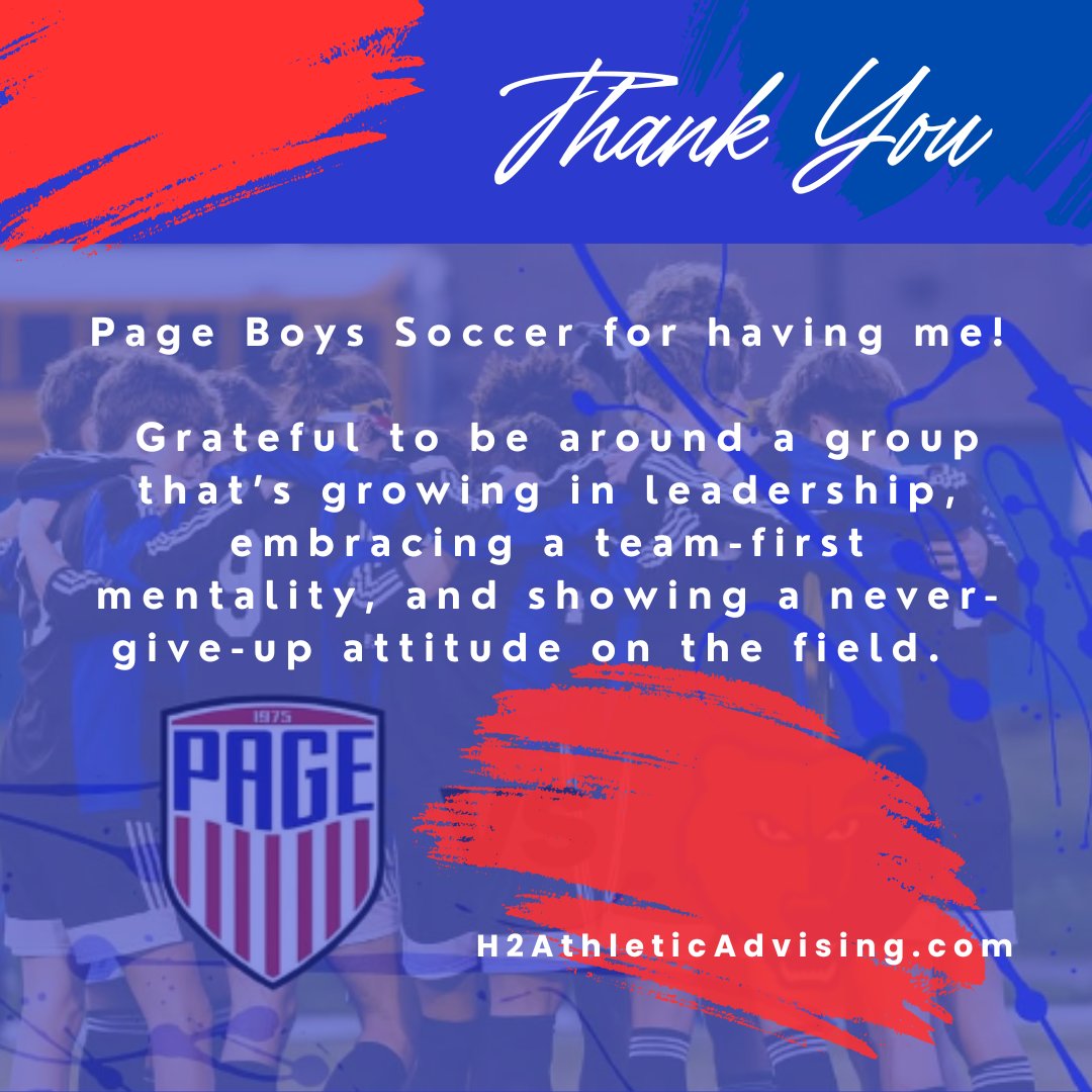 H2 Athletic Advising (@h2athleticadv) on Twitter photo Huge Thanks to <a href="/PageHighSoccer/">Page Patriots Soccer (TN)</a> for having me! 🙌 Grateful to be around a group that’s growing in leadership, embracing a team-first mentality, and showing a never-give-up attitude on the field.
#LeadershipMatters #TeamFirst #NeverGiveUp #PageSoccer #H2AthleticAdvising Huge Thanks to <a href="/PageHighSoccer/">Page Patriots Soccer (TN)</a> for having me! 🙌 Grateful to be around a group that’s growing in leadership, embracing a team-first mentality, and showing a never-give-up attitude on the field.
#LeadershipMatters #TeamFirst #NeverGiveUp #PageSoccer #H2AthleticAdvising