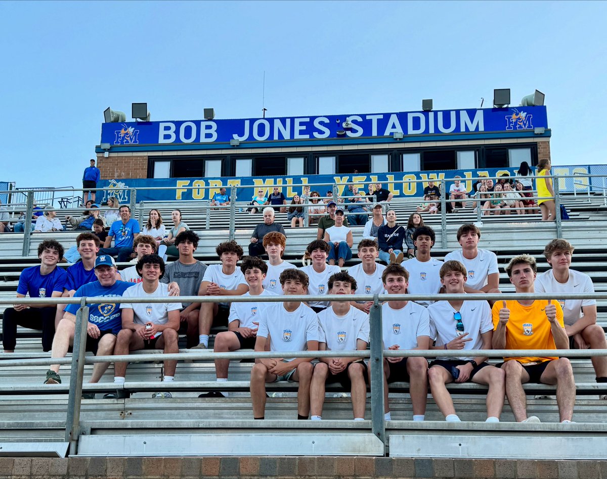 Congratulations @fmhs girls soccer on the win tonight. Good to see our boys giving their support..⚽️🐝 #OneFamily #Believe #WeAreFortMill
