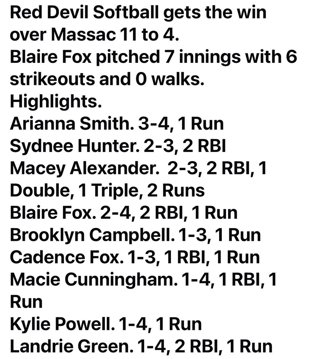 MHS Softball (@reddevilsoftbal) on Twitter photo 