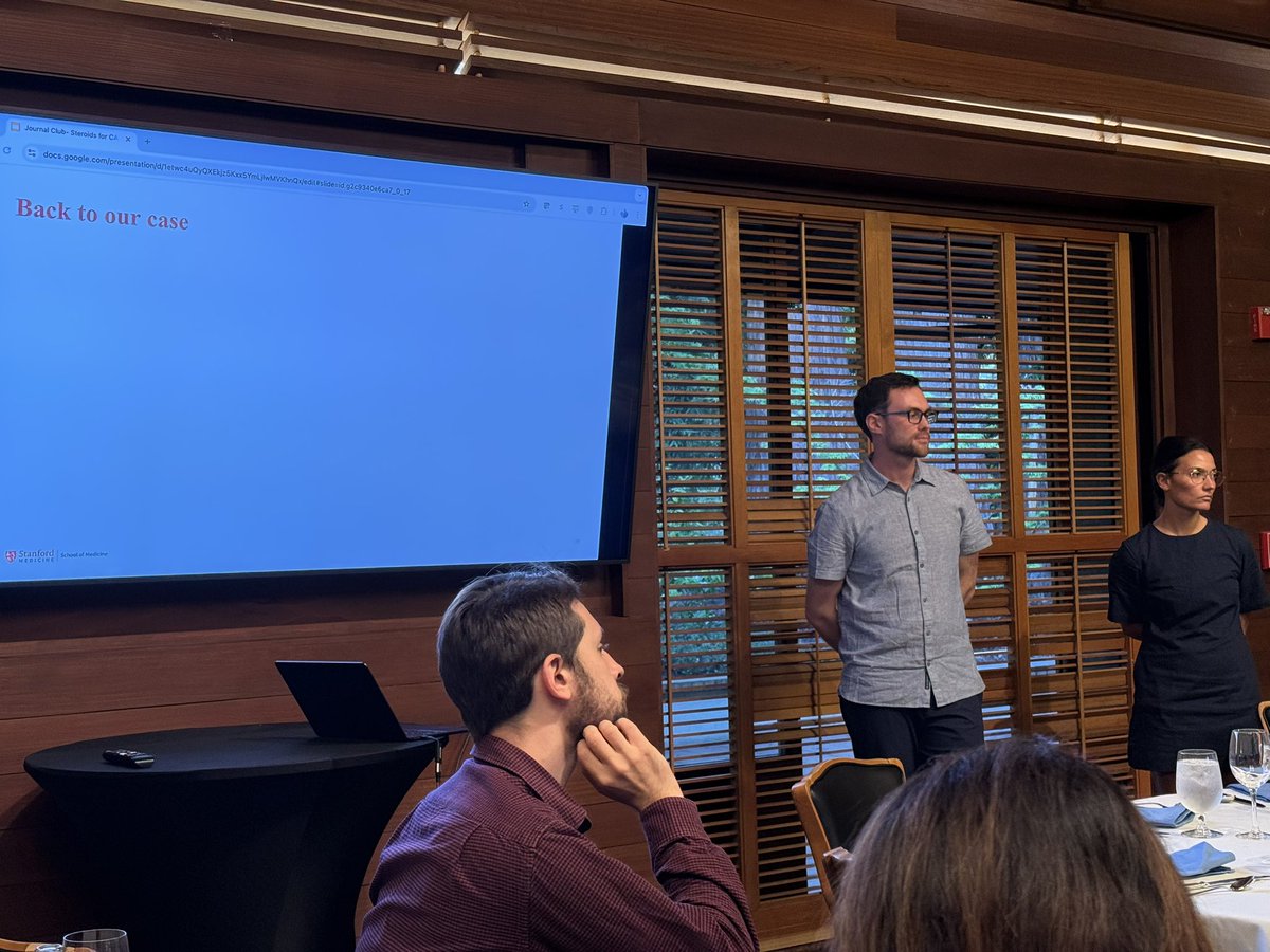 David Stahl (@doctorstahl) on Twitter photo Brilliant journal club by our CCM fellows - do you give steroids to severe CAP? #REMAPCAP #CAPECOD <a href="/NEJM/">NEJM</a> <a href="/stanfordanes/">Stanford Anesthesiology</a> <a href="/StanfordMedRes/">StanfordMedRes</a> Brilliant journal club by our CCM fellows - do you give steroids to severe CAP? #REMAPCAP #CAPECOD <a href="/NEJM/">NEJM</a> <a href="/stanfordanes/">Stanford Anesthesiology</a> <a href="/StanfordMedRes/">StanfordMedRes</a>