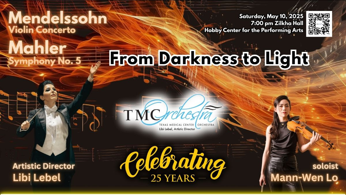 Young Texas Artists (@youngtxartists) on Twitter photo Texas Medical Center Orchestra's next concert, "From Darkness to Light" takes place this Saturday, May 10.
For tickets: bit.ly/429CQwp
<a href="/TMCOrchestra/">Texas Medical Center Orchestra</a> Texas Medical Center Orchestra's next concert, "From Darkness to Light" takes place this Saturday, May 10.
For tickets: bit.ly/429CQwp
<a href="/TMCOrchestra/">Texas Medical Center Orchestra</a>