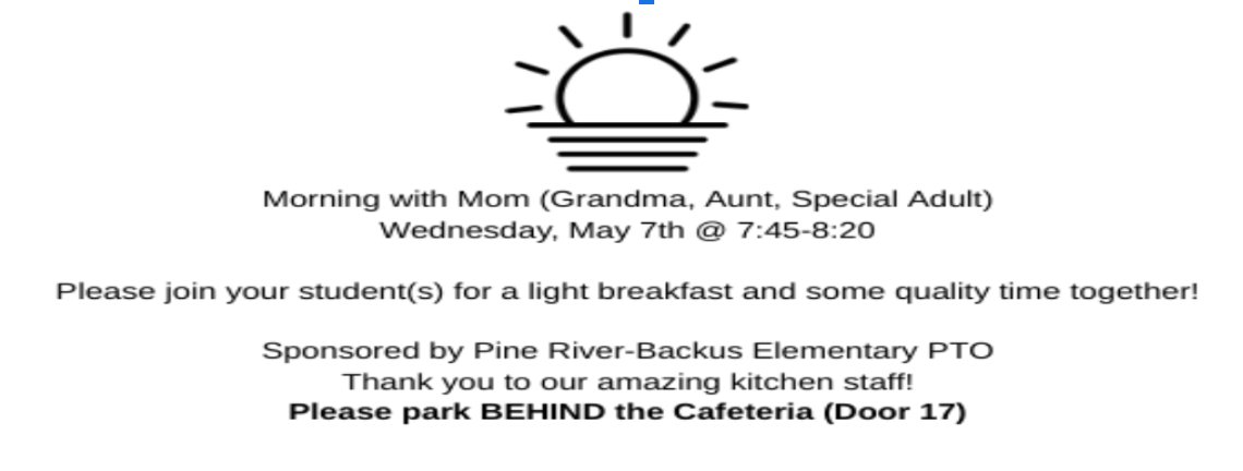 Reminder: Morning with Mom's tomorrow! Rolls served starting at 7:45am!! #PRBTigers #GoTigers
