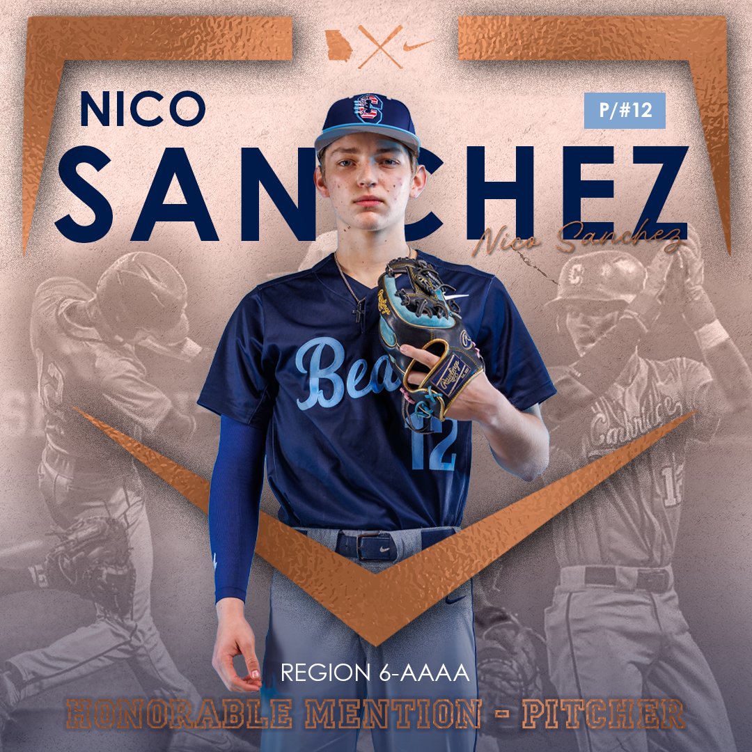 Congratulations to Ethan Herrington and Nico Sanchez being named Region 6-4A All Region Honorable Mentions. #gobears