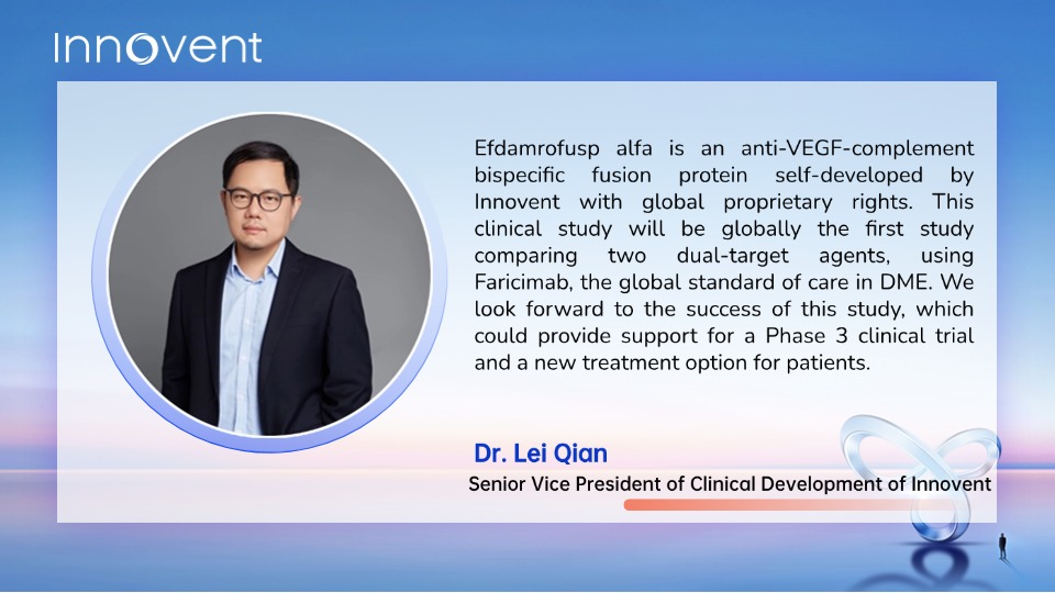 Bispecific vs. Bispecific: Innovent Announces First Patient Dosed in the Phase 2 Clinical Study of Efdamrofusp Alfa (IBI302), a First-in-class Anti-VEGF and Anti-Complement Bispecific Fusion Protein for the Treatment of Diabetic Macular Edema en.prnasia.com/releases/apac/…