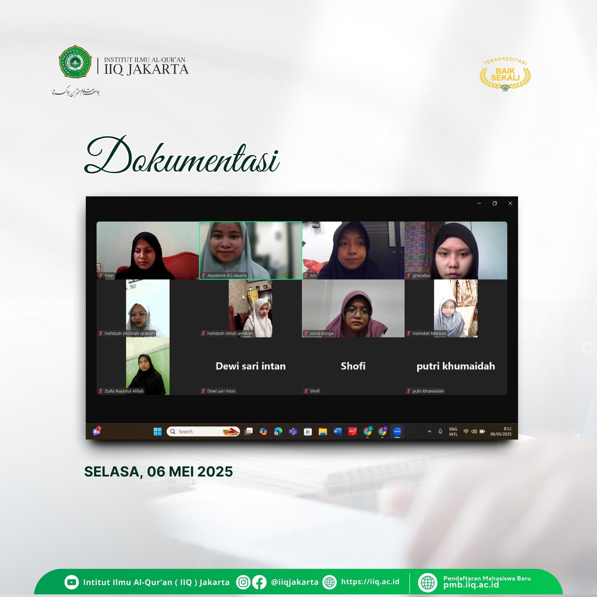 IIQJakarta's tweet photo. Pelaksanaan Ujian masuk mahasiswa baru 2025  tahap 1, masih dibuka pendaftaran https://t.co/4uR7GIBaYj

#iiqjakarta 
#kenaliiqjakarta https://t.co/2ZfMML3wLe