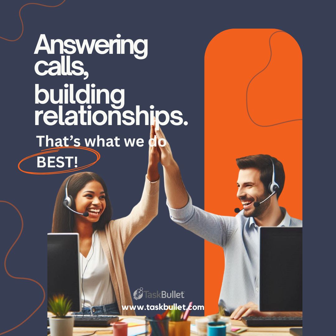 TaskBullet's tweet image. Answering calls, building relationships. That’s what we do best. 💬
#RelationshipBuilding #CallCenterMagic #Taskbullet