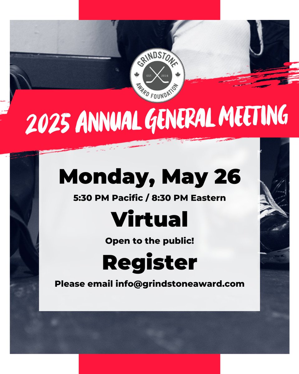 Grindstone Award Foundation (@grindstoneaward) on Twitter photo Grindstone’s AGM is happening on Monday, May 26 — and we’d love for you to join us. 🎯 Hear updates, meet our team, and see how your support is helping girls across Canada. Remember to register to attend!
🔗 Register by RSVPing to info@grindstoneaward.com
#GrindstoneAGM Grindstone’s AGM is happening on Monday, May 26 — and we’d love for you to join us. 🎯 Hear updates, meet our team, and see how your support is helping girls across Canada. Remember to register to attend!
🔗 Register by RSVPing to info@grindstoneaward.com
#GrindstoneAGM