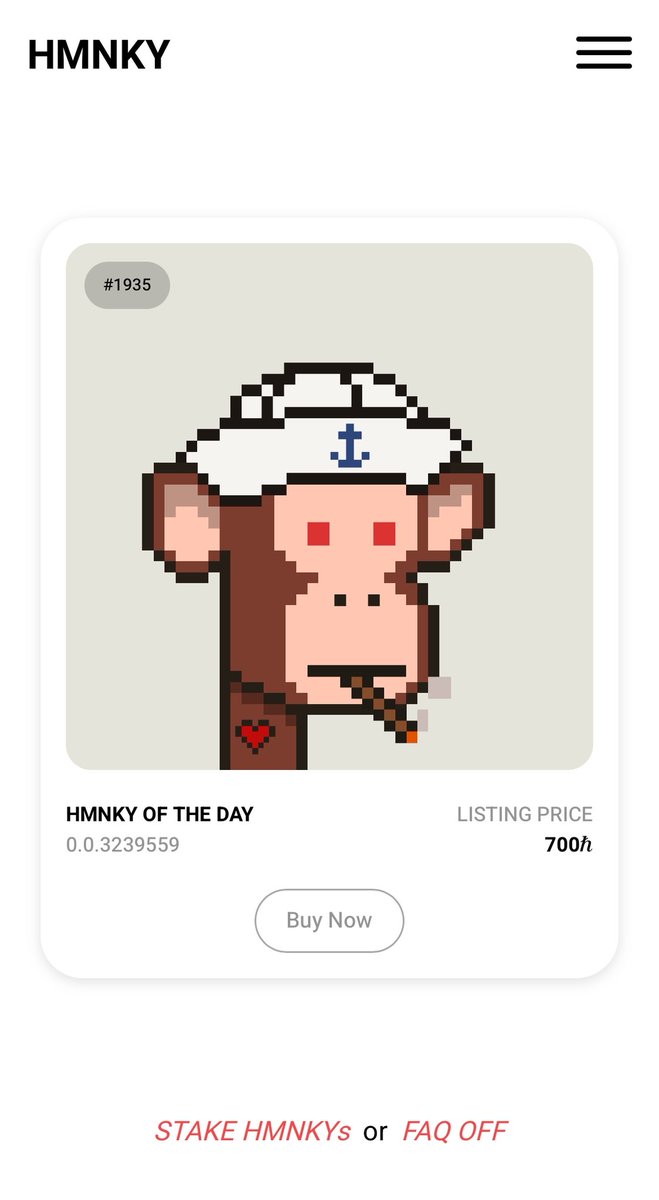 Hedera Monkey of the Day !

I’ve honestly been looking 👀 at this on for my own collection 🔥 

<a href="/HMNKYs/">Hedera Monkeys</a> @HashPackApp