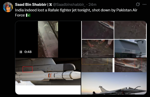 anonymous_pak_'s tweet photo. Pakistan Air Force ne aaj raat aik aur tareekhi kaamyaabi hasil ki. Bharat ka mehnga tareen Rafale jet tabah kar diya! PAF ki shaandar strategy ne dushman ke fakhar ko mitti mein mila diya 🇵🇰⚔️

#PakistanArmy #LineOfControl #LOC #India #IndoPakBorder #pakindiawar https://t.co/XbP5r3NRbZ