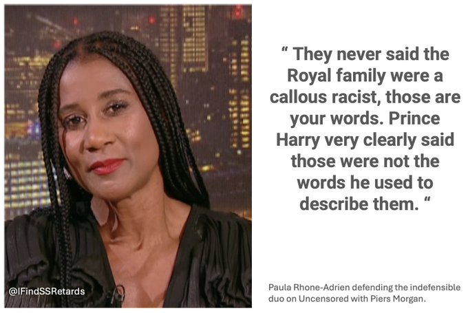 sallie6youtube's tweet photo. #PiersMorgan twists words for his disgraceful followers and now he's been called out by Paula!!
#OprahInterview Morgan fails at comprehension and uses 'in other words you said this' twisted tactics!  these are really HIS OWN THOUGHTS 🤣 https://t.co/N8Mx1czREm