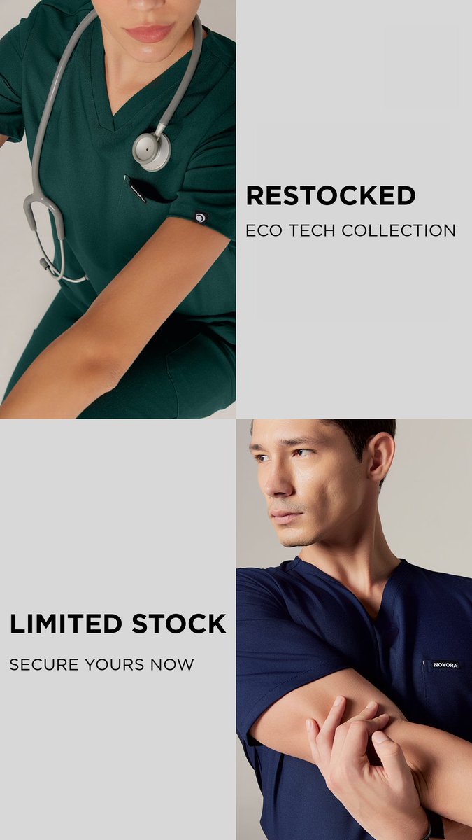 GetNovora's tweet photo. Wait is finally over --- Eco Tech Scrubs are back in stock #MedX #MedTwitter https://t.co/cU9961oHHj