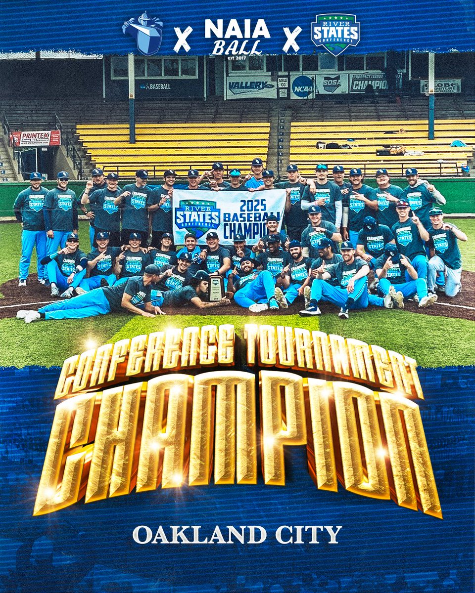 🏆TICKET PUNCHED  

Congratulations to Oakland City (39-13) on winning the River States Conference Tournament Championship!

The Mighty Oaks dominated their way to winning their first conference tournament title in program history outscoring their opponents 48-9 in three games as