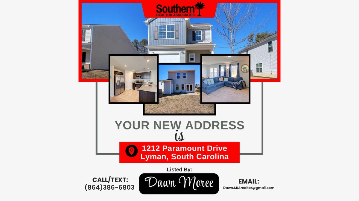 SRealtorAssoc's tweet image. This adorable home is perfect for first time home buyers or investors! Contact Dawn today! #SRAhome ##ForSale #LymanSC #DawnMoreeRealtor