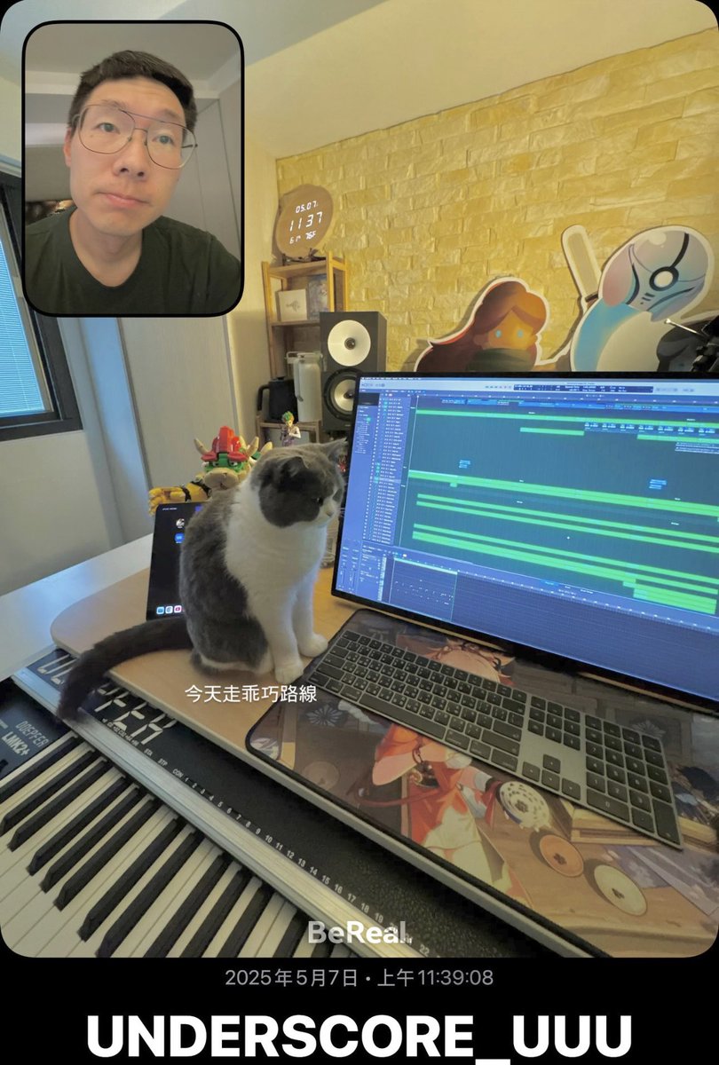 Continue to modify. #MusicDaily #Compose #Music #Producer #SoundDesigner #GameComposer #gamemusic #gameaudio #unclearranger #cat #cats #BritishShorthair #British #Shorthair