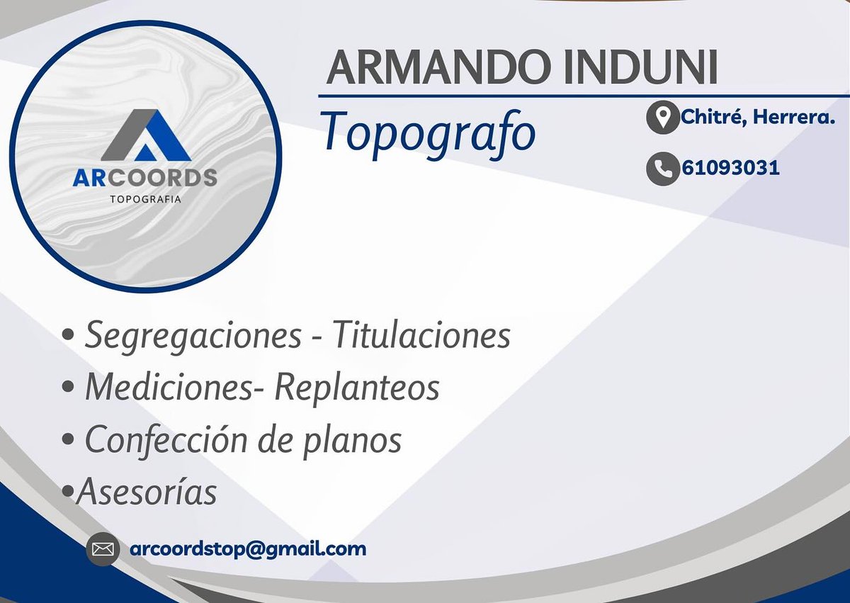Chitreanos's tweet image. @arcoords Estamos dispuestos a ofrecer la mejor de la atención y última tecnología para todos los trabajos topográficos a nivel Nacional! Contáctenos al 6109-3031.