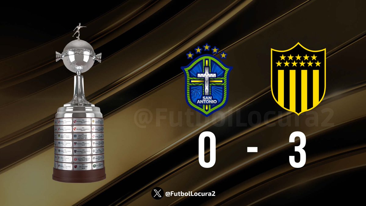FutbolLocura2's tweet photo. FINAL DEL PARTIDO‼️

Triunfazo de Peñarol frente a San Antonio Bulo Bulo en el Estadio Félix Capriles de Cochabamba 

🇧🇴 SAN ANTONIO BULO BULO 0-3 PEÑAROL 🇺🇾

#Libertadores #GloriaEterna https://t.co/ywrnPpLpBX