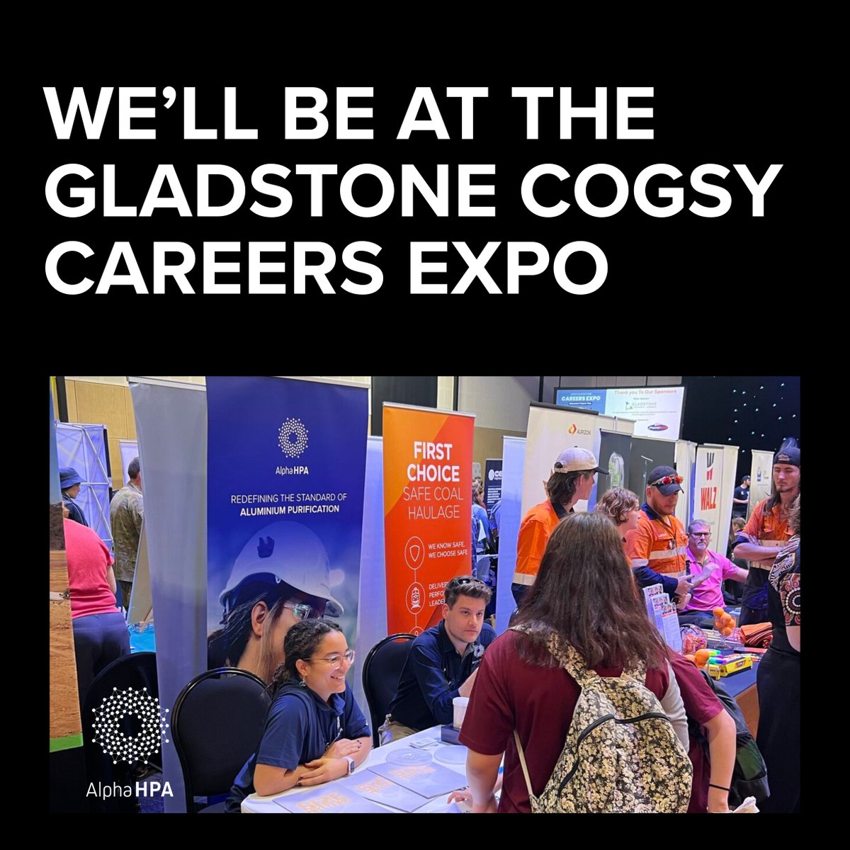 We’re heading to the Gladstone COGSY Careers Expo! Come chat with the Alpha HPA team about careers in advanced manufacturing. 

 #WeAreAlphaHPA #STEM #CareersExpo