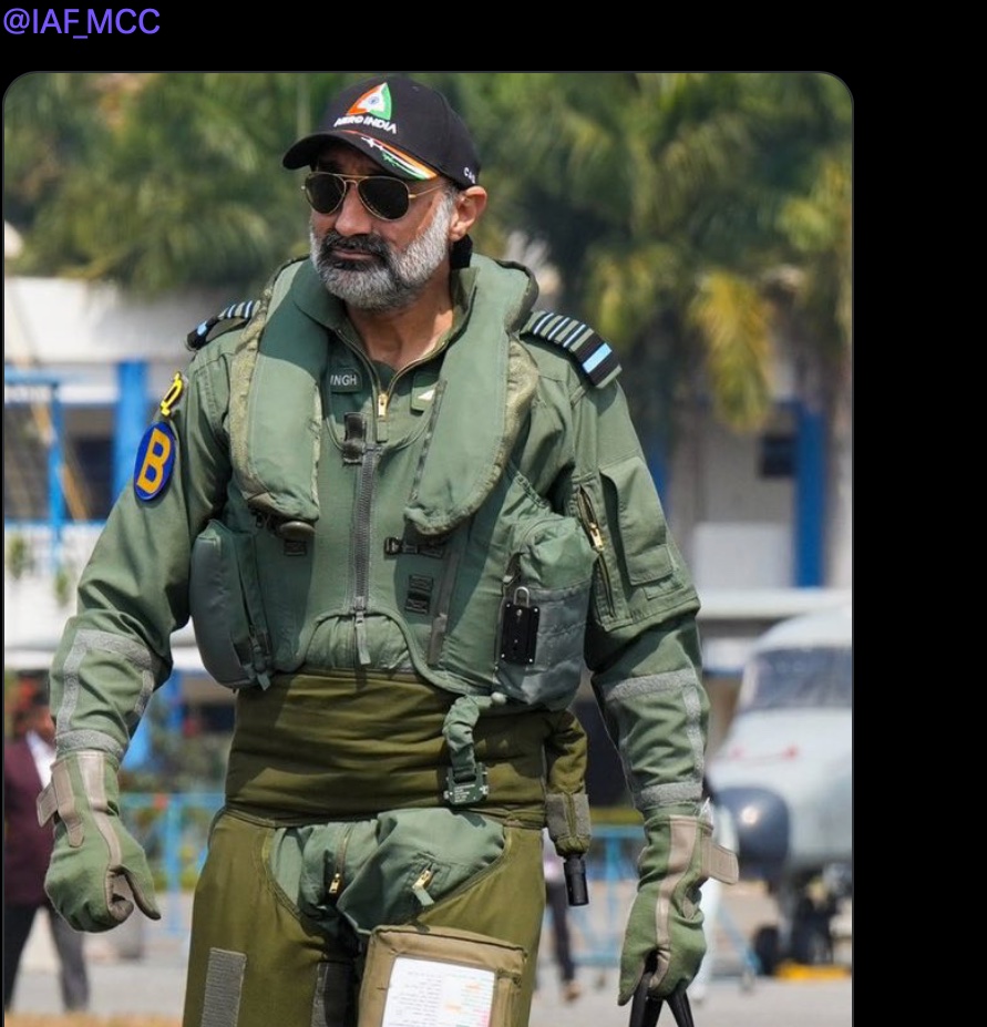 "A tribute to the brave hearts of Bharat, led by Air Chief Marshal Amar Preet Singh, whose unwavering resolve during #OperationSindoor safeguarded our nation’s pride. We honor their courage, standing united for peace and security. 🇮🇳 #ProudIndian #IAFHeroes@IAF_MCC