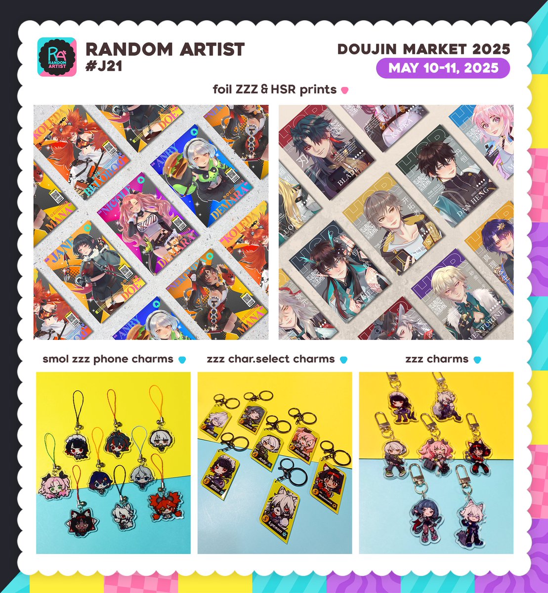 [RT]🌸
Hello💖

We Random Artist, <a href="/nae_ara/">Nae 💸</a>  and <a href="/nya0h/">niah 🌸</a>, with our friend <a href="/nandemocreative/">cesca ✨</a> will be at #doujima2025 🇸🇬

Here’s our merch catalog! Drop by &amp; see you there!🌻  

✨ # J21 
🌟 Doujin Market 2025  
📌 Suntec Convention, SG
🗓️ May 10-11 2025  

(1/5)

#doujima #doujimasg