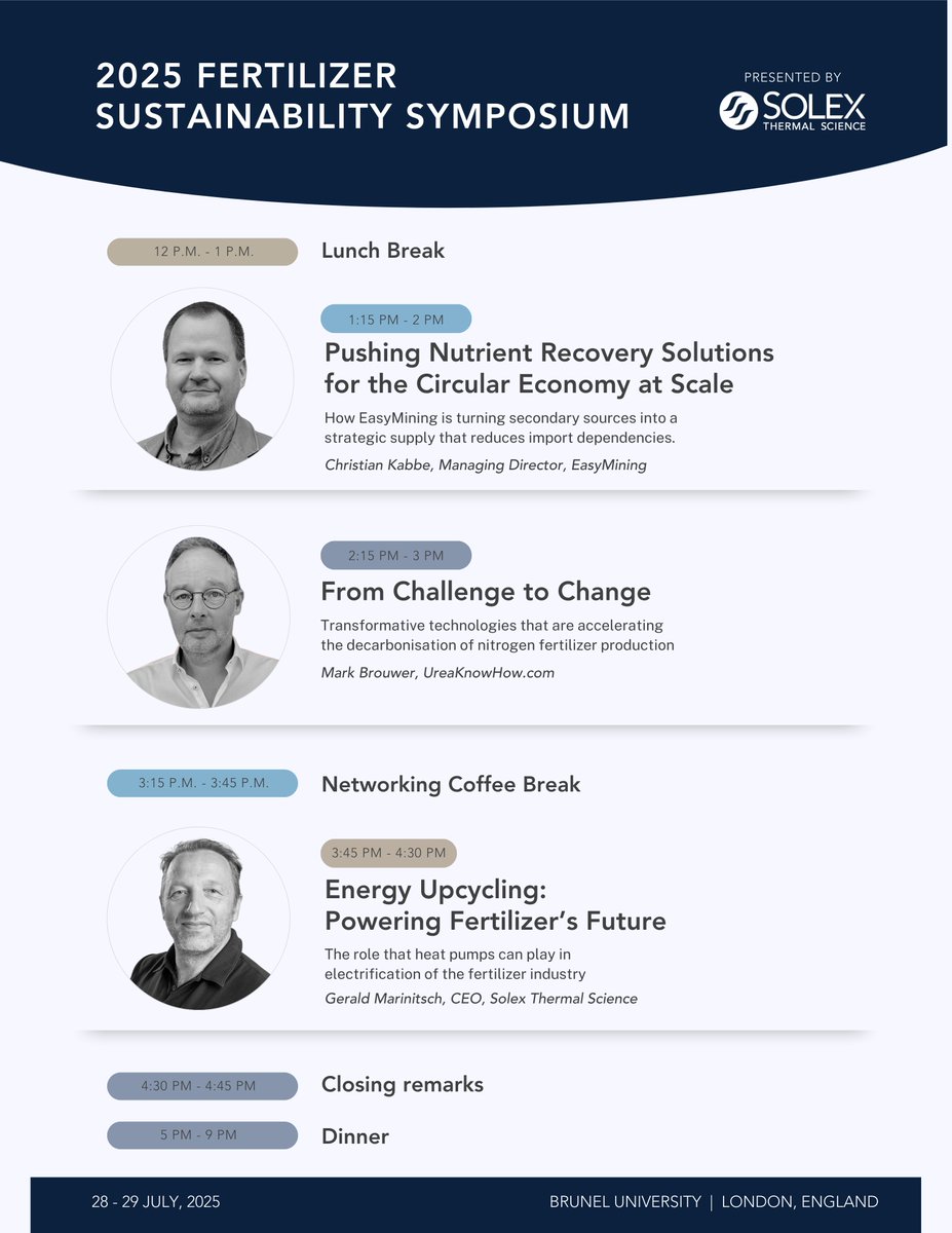 We're excited to unveil the schedule for the 2025 Fertilizer Sustainability Symposium. From carbon reduction strategies to real-world case studies &amp; breakthrough technologies, the program is a can't miss. Register at hubs.ly/Q03lhN280.  

#fertilizer #esg #sustainability