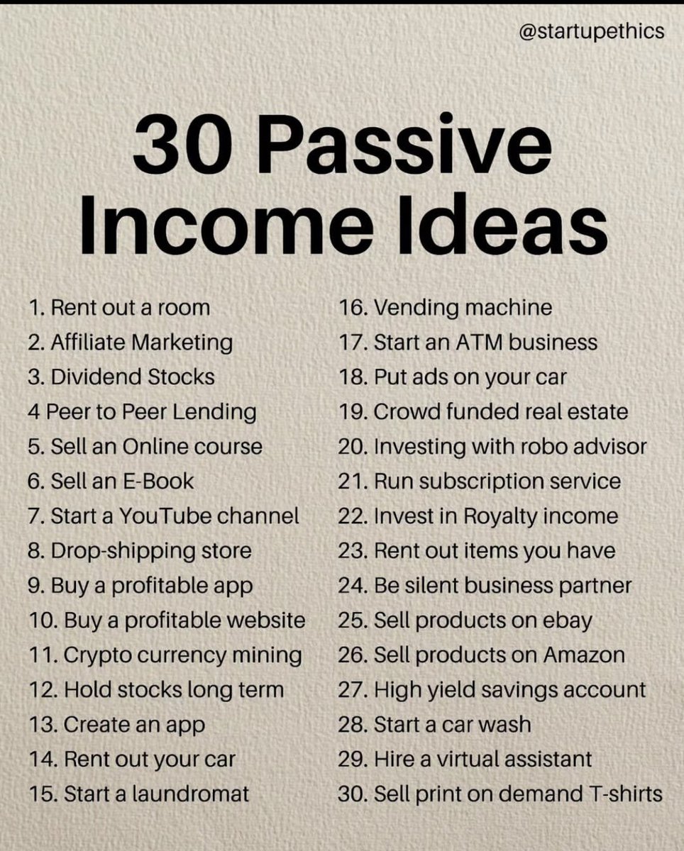 HoliHappiness's tweet image. 30 income paths that work without you. Build once. 

Let time do the rest.