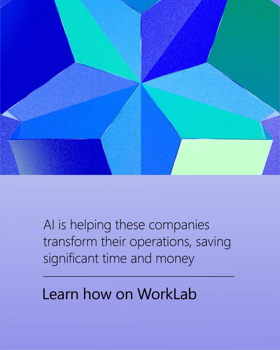 Businesses are leveraging Microsoft 365 Copilot and agents to revolutionize operations—automating tasks, speeding up crucial analyses, and boosting sales pipelines. Learn more on WorkLab:  msft.it/6018SpLca 

#Microsoft365 #Copilot #AgentsOfChange