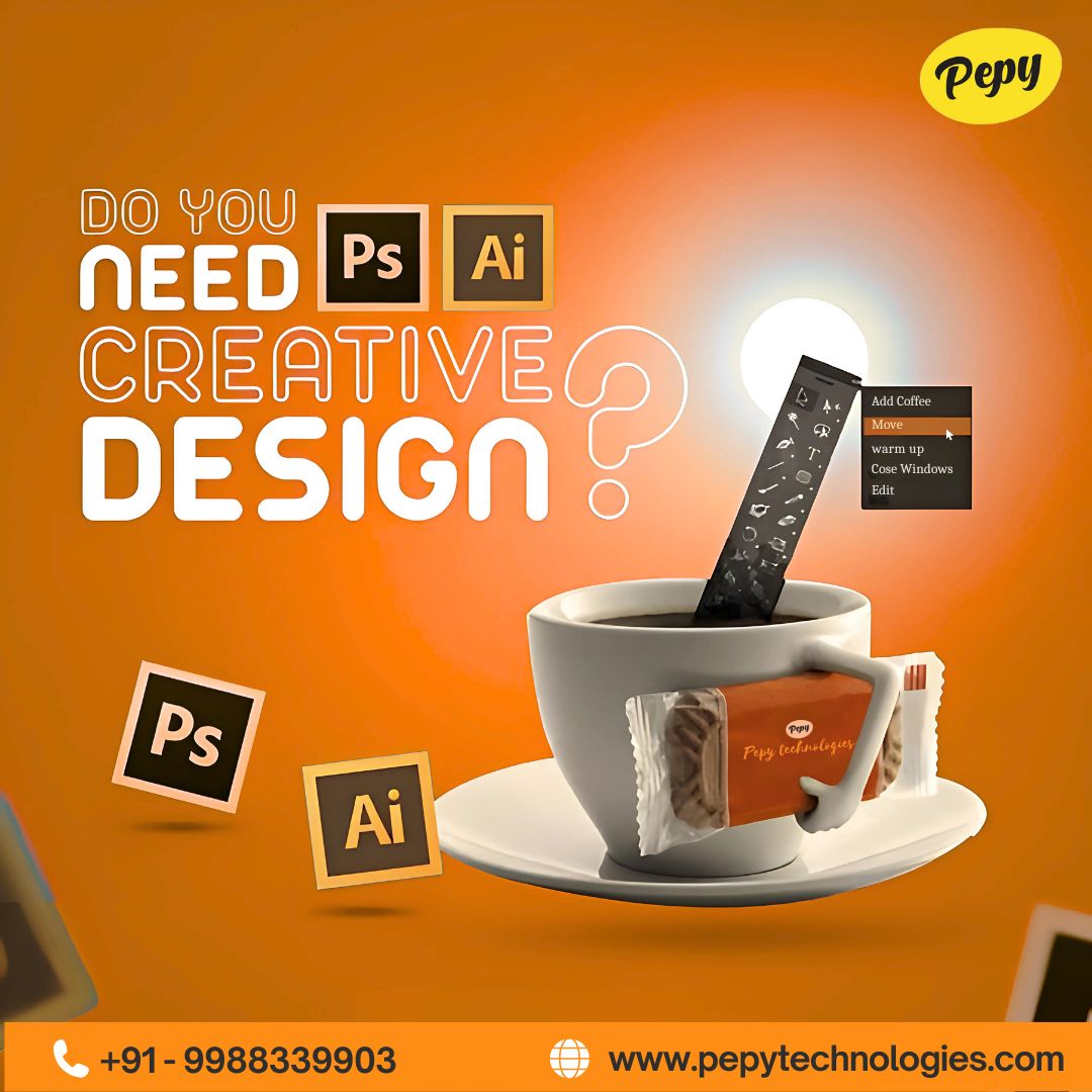 ☕️ Need a shot of creativity with your designs?

At Pepy Technologies, we serve up bold, innovative, and eye-catching graphics brewed fresh with passion and precision. 

Let’s make your brand look as good as your coffee tastes! 🔥

📞 +91 9988339903
🌐 pepytechnologies.com