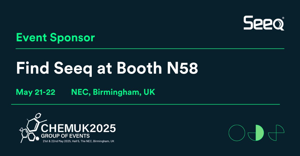 SeeqCorporation's tweet photo. Seeq is heading to #CHEMUK!

Booth N58 | 21–22 May | NEC Birmingham
Live demos daily @ 10AM &amp; 2PM

Stop by to see how chemical teams turn data into faster, smarter decisions with Seeq.

#ChemicalIndustry #ProcessData #AdvancedAnalytics https://t.co/yhoVLf8CSh
