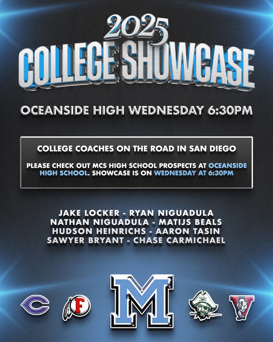 Jake Locker (@jakelocker2026) on Twitter photo 🚨College Coaches🚨
My teammates and I would appreciate you stopping by!!
<a href="/HudsonHeinrichs/">Hudson Heinrichs</a> <a href="/AaronTasin/">Aaron Tasin</a> <a href="/Matijs_84/">Matijs Beals</a> <a href="/RNiguidula2028/">Ryan Niguidula</a> <a href="/SawyerBryant35/">Sawyer Bryant</a> <a href="/8nicknovak/">Nick Novak</a> <a href="/_MCSAthletics/">Maranatha Christian Athletics</a> 🚨College Coaches🚨
My teammates and I would appreciate you stopping by!!
<a href="/HudsonHeinrichs/">Hudson Heinrichs</a> <a href="/AaronTasin/">Aaron Tasin</a> <a href="/Matijs_84/">Matijs Beals</a> <a href="/RNiguidula2028/">Ryan Niguidula</a> <a href="/SawyerBryant35/">Sawyer Bryant</a> <a href="/8nicknovak/">Nick Novak</a> <a href="/_MCSAthletics/">Maranatha Christian Athletics</a>