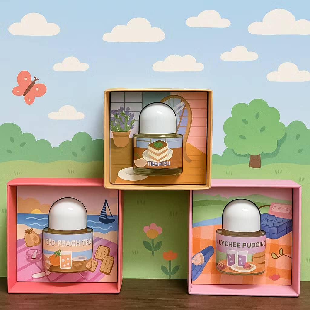 goodlucksofea's tweet photo. Babe, if you suka perfumes that are fruity, sweet &amp; bau macam dessert. This gourmand series is a must! Perfume from @AuuraFragrance jarang mengecewakan ✋🏻🥹

🎀Iced tea peach;
https://t.co/rImG4v2SpU

🎀Tiramisu; 
https://t.co/ByHuSOhgJv

🎀Lychee pudding
https://t.co/sh5VfzgCeW https://t.co/dHO8ijJHDr