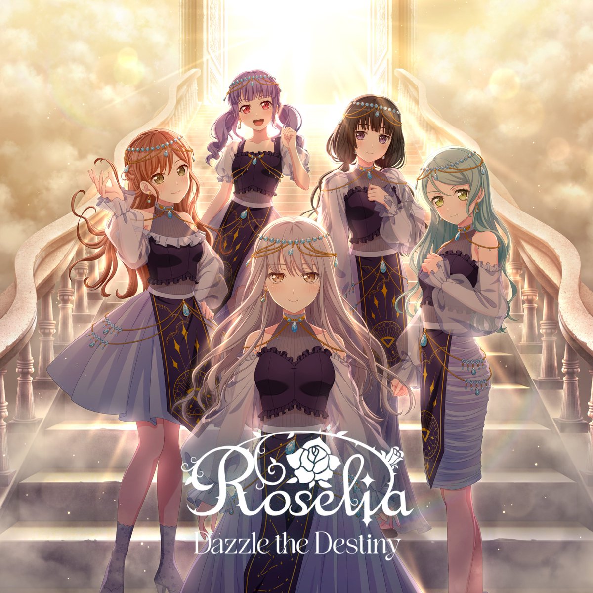🌹MUSIC STREAMING INFORMATION🌹
　　　　　　　　　　　　　
Roselia "Dazzle the Destiny"
is now available on several streaming services!

▼Streaming/Download
bmu.lnk.to/Roselia_Dazzle…

#Roselia
#BanGDream #バンドリ
