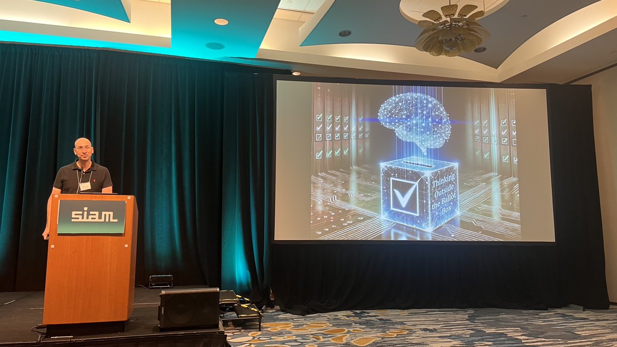SIAMDataMining's tweet image. Inspiring Keynote Speech by Dr. Ariel Procaccia, Harvard University!
@ArielProcaccia
#SIAMSDM25 #SDM25 #SIAM