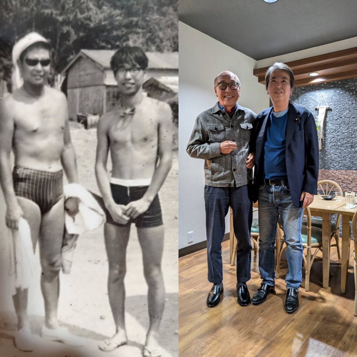 三宅島の佐久間正文村議、17歳の時に浜辺で叔父の石原裕次郎と会い写真