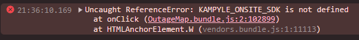 jplts's tweet photo. @PGE4Me FYI: The "Share feedback" button on your Outage Map (that, ironically, asks to help improve the page), fails with a javascript error when its clicked: https://t.co/vBWcNBKwNe