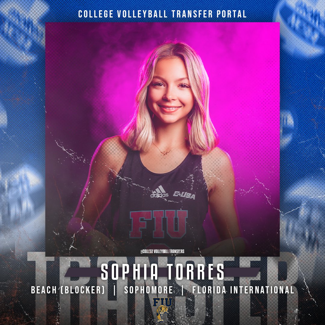 𝗜𝗻 𝗧𝗵𝗲 𝗣𝗼𝗿𝘁𝗮𝗹

✏️: Sophia Torres
🏐: Beach (Blocker)
🎓: Sophomore
📍: Florida International

#CollegeVBTransfers | #NCAAWVB