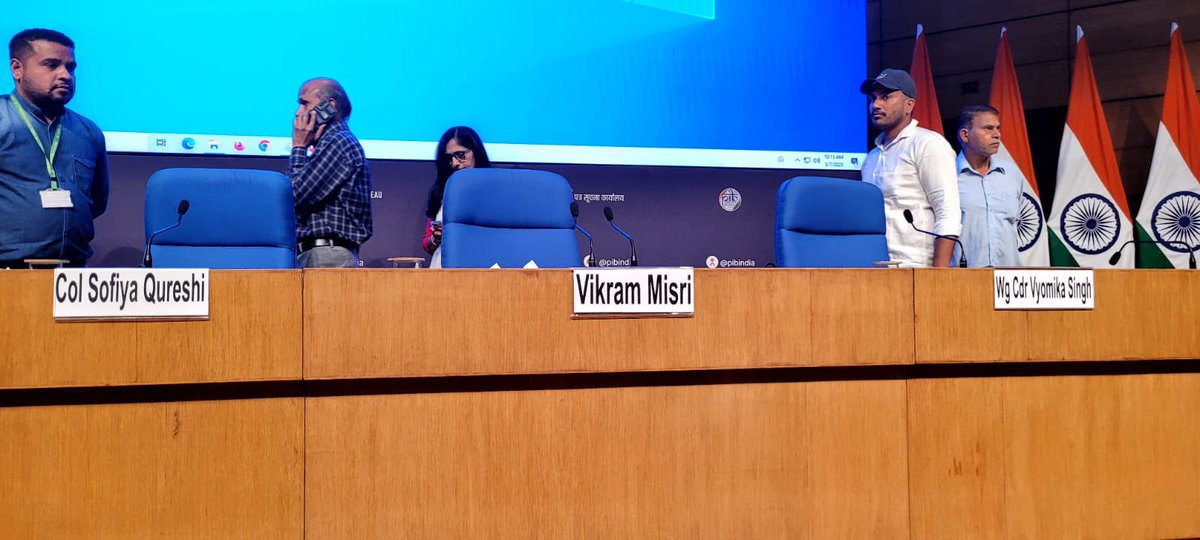 Nitin A. Gokhale (@nitingokhale) on Twitter photo India’s foreign secy <a href="/VikramMisri/">Vikram Misri</a> to brief the media on Op Sindoor soon. To be assisted by two women military officers India’s foreign secy <a href="/VikramMisri/">Vikram Misri</a> to brief the media on Op Sindoor soon. To be assisted by two women military officers