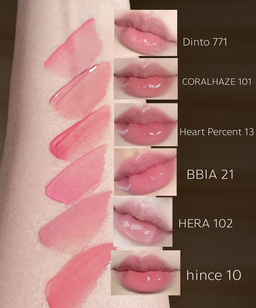 ใครชอบทาลิปโทนชมพู, ชมพูบาร์บี้,ชมพูนม ,ชมพูพีชๆ🍑✨💗 สีน่ารักกสดใส คัดมาให้แบบฉ่ำทาง่าย💋

📍Dinto : Blur-Jelly Plumping Lip Tint 💗
รุ่นนี้เนื้อโปร่งๆสบายปากทั้งวัน ความฉ่ำหลุดทิ้งสเตนสียังสวย 💗

📍 [CORALHAZE] Glow Lock Jelly Tint 🔐 แพคเกจไม่ได้แค่เก๋อย่างเดียว