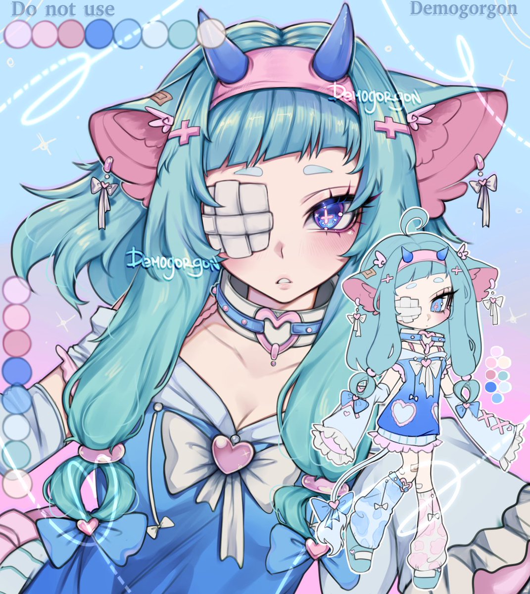 Dvmogorgon's tweet image. Some designs I&apos;ve sold with a portrait ૮₍ ´ ꒳ `₎ა